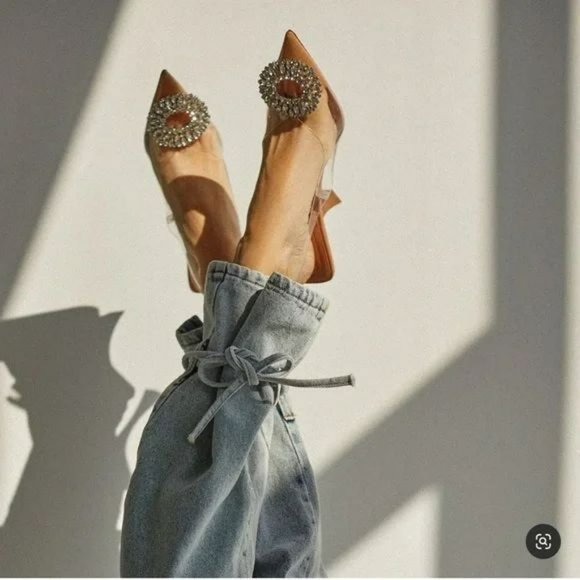 Zara Shoes - ZARA Jewel Vinyl High Heels